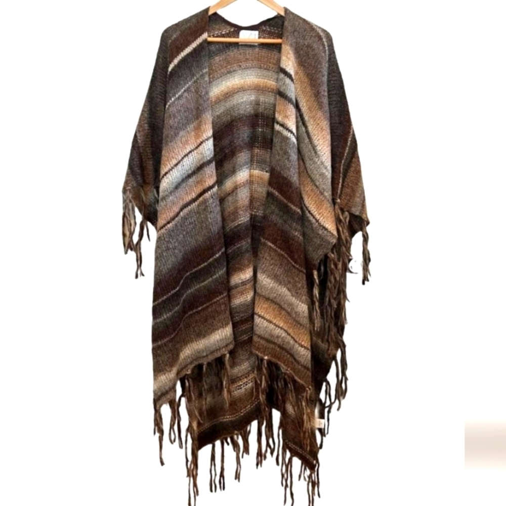 NWOT Michael Stars Alpaca Blend Fringe  Blanket Wrap